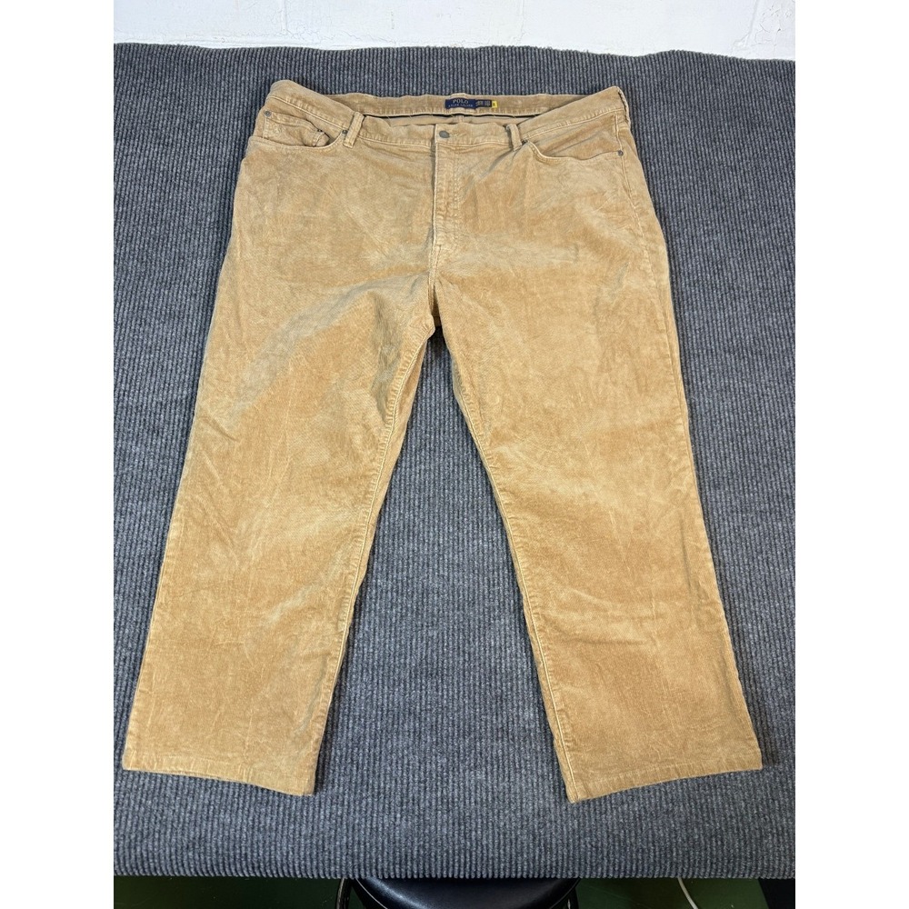 Polo Ralph Lauren Corduroy Pants Mens 46B 46x29 Tan Classic Fit Straight Leg